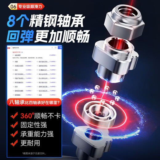 PEAK four-wheel widened abdominal wheel, automatic rebound, smart elbow support, kneeling pad, abdominal muscle wheel, abdominal slimming home fitness equipment