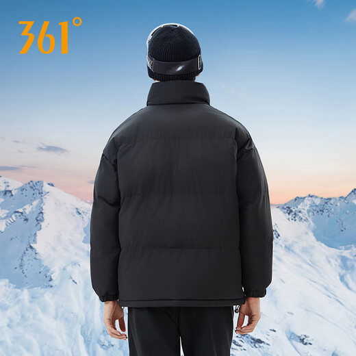 361 Men's and Women's Warm Thickened Casual Winter Jacket Short Cotton Jacket 652434739F Super Black M