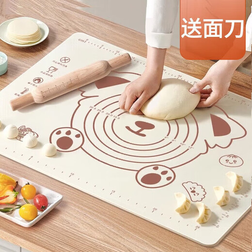 Rice harvesting silicone kneading mat food grade household large rolling mat and dough mat chopping board dumpling mat panel baking mat large with rolling pin 70*50+ dough knife standard thickness