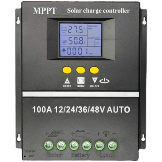 MPPT solar controller 12V24V36V48V fully automatic universal rechargeable lithium battery lead-acid photovoltaic panel power generation MPPT 12V24V36V48V universal 50A upgrade