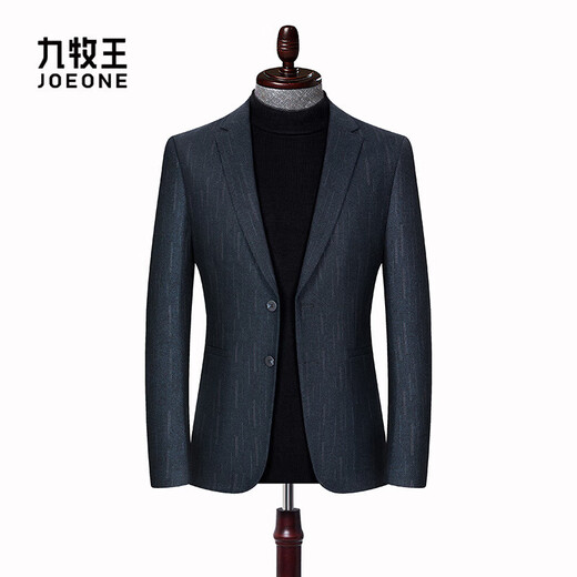 JOEONE Men's Wool Suit 2025 Autumn and Winter Men's Business Casual Middle-aged Versatile Wool Single Suit Jacket Gemstone 6611 56 Weight 180-192 Jin Jin equals 0.5 kg