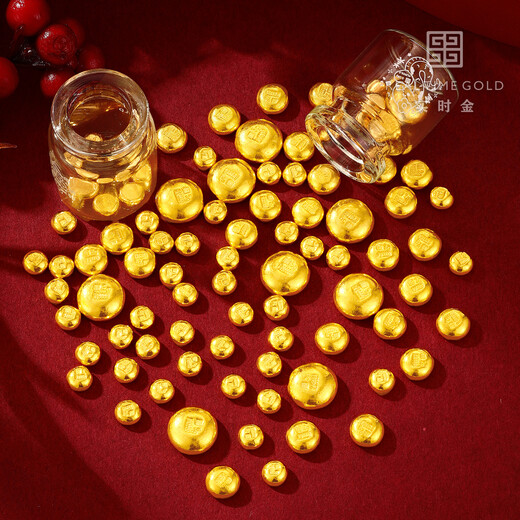 Real-time Gold Pure Gold 9999 Pure Gold Dou Shui Bei Gold Small Golden Dou Zi as a holiday gift for girlfriend investment collection Gold Dou Dou*1 piece (Pure Gold 999.9) 1g/piece