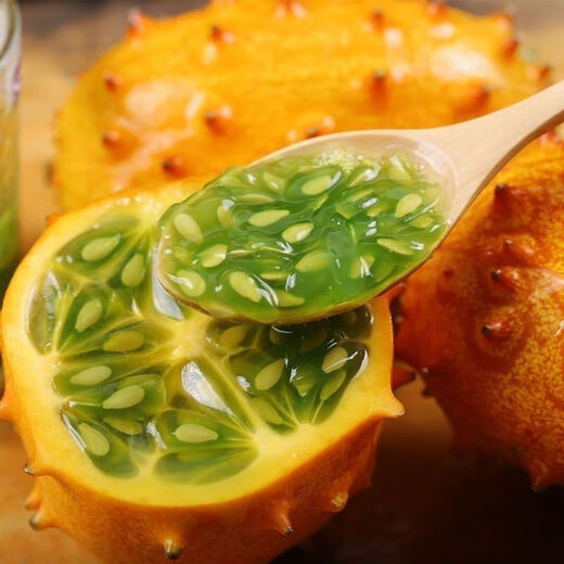 Authentic Fire Ginseng Fruit Seeds, African Honeydew Melon Seeds, Horned Melon Seeds, Mars Fruit Seeds, Sea Cucumber Fruit Special Fruit Seeds, Fire Ginseng Fruit Seeds/pack of about 25 capsules, 1 pack