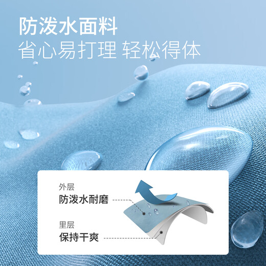 MONTAGUT Jacket Men's Lapel Classic Business Casual Versatile Water-Repellent No-Iron Durable Jacket Navy L(50)