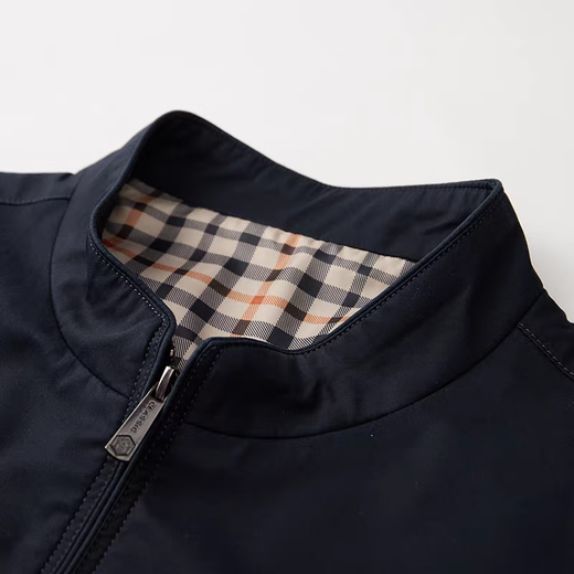 圣马奇保罗polo马甲男春秋新款时尚休闲立领马夹男马标刺绣潮流坎肩男外套 深蓝色翻领B款 XL 建议140-155斤