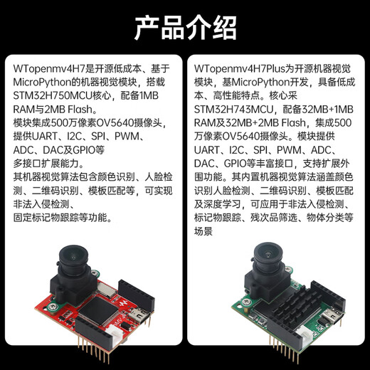 VIT Intelligent Open Source H7Plus 5 Megapixel Smart Camera Visual Recognition Module Image Recognition Open Source H7