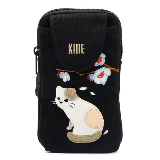 Design cute cartoon men and women cotton fabric sports arm bag lightweight running mobile phone bag pink flower cat