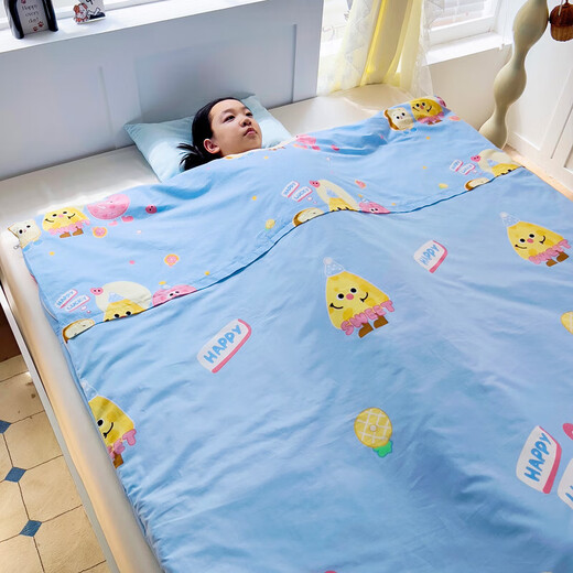 Beanie Velvet Multifunctional Sleeping Bag Anti-Kick Quilt Magic Baby Children 0-18 Years Old Removable and Washable for Autumn and Winter Velvet Donut Warm and Breathable 110*150cm Single Quilt Cover + Thick Quilt Core + Thick Quilt Core