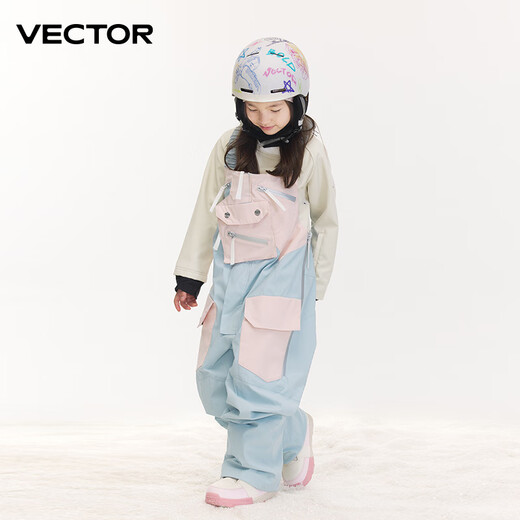 Vector Children's Ski Pants Girls' Waterproof and Warm One-piece Bib Ski Pants Boys' Single and Snowboard Ski Equipment Toy Story M 160_Suitable for height 155-165c