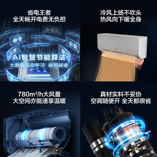 Haier Net Power Saving Large 1 HP First Class Energy Efficiency Wall Mounted Bedroom Energy Saving Air Conditioner Self-Cleaning Anti-Direct Blowing Air Conditioner KFR-26GW/E1-1 Home Appliances National Subsidy 20% Trade-In