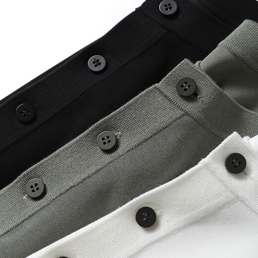 ROSURE S DENZEL 240712001 Luxurious old money style customized fabric Henry collar men's casual pullover sweatshirt bottoming shirt moonlight white one size 50