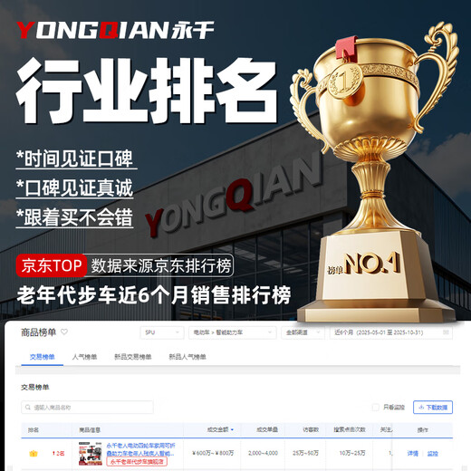 Yongqian elderly electric four-wheeler household foldable moped for the elderly and disabled smart elderly walking electric vehicle 20A lead-acid luxury model about 70 miles/motor 350W