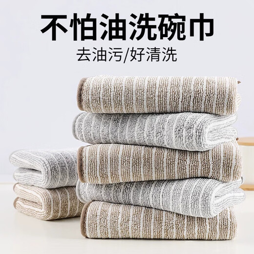 Thickened dishcloth, special for kitchen, strong water absorption, no stain, no oil, no lint, table wiping, household use 25*25cm 1 piece