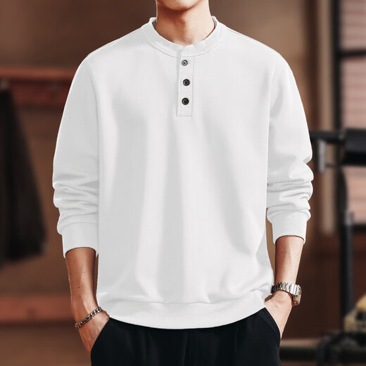 GOLDLION G+ Jinlilai broken code 2026 high-end Japanese retro heavyweight tough guy Henry collar sweatshirt men's loose autumn new style maroon 2XL suitable for 170-190Jin Jin equals 0.5 kg