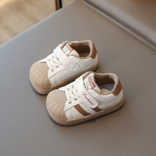 Terranis Yangma recommended shell shoes children's shoes new soft sole non-slip spring and autumn boys infants baby white 16_inner length 12cm