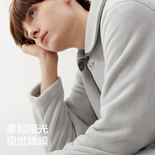 Jiao Nei Velvet 301H Pajamas Men's Flannel Lapel Home Clothes Couple Suit Autumn and Winter Warm Thickening and Velvet