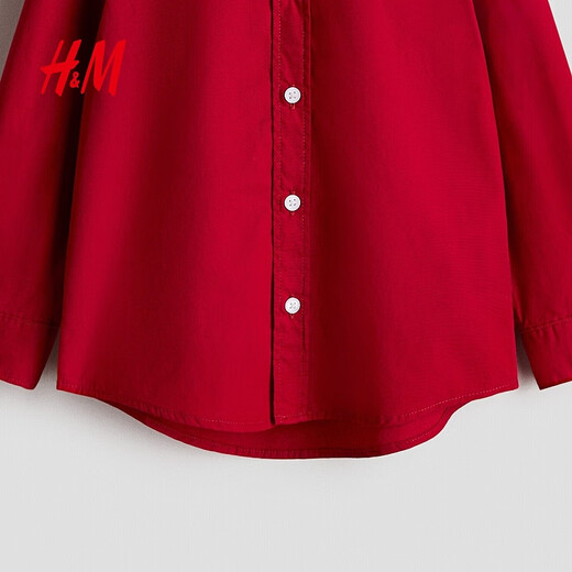 H&M New Year Series Children's Clothing Children's Boys' Shirt Cotton Red Year of the Horse New Year's Eve Shirt 1289801 Red 009 130 130/64 (7-8Y)