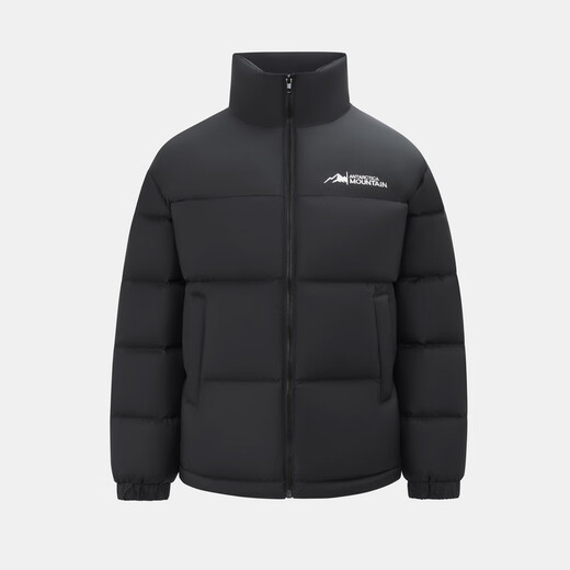 Xue Zhongfei's new all-match fashionable and casual slanted pocket men's and women's short stand-collar down jacket black|8056 L 175/92A