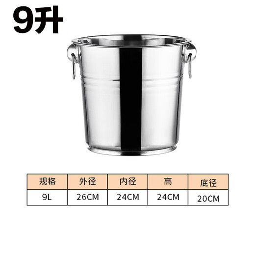 Fantasy ice bucket bar champagne bucket iron bucket ice bucket bucket beer red wine bucket 9 liters champagne bucket European style stainless steel