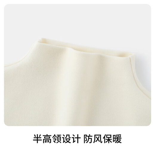 Navikel Italian small sailing children's clothing children's bottoming shirt children's long-sleeved T-shirt students middle and older children half turtleneck clothing bottoming shirt off-white 120