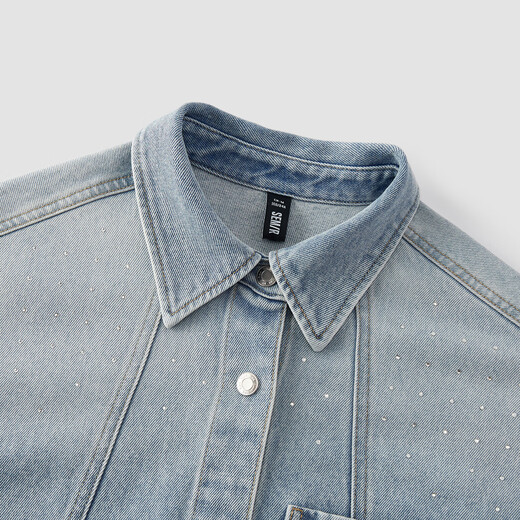 Same style as Semir shopping mall | Senrou denim shirt for women spring mid-length oversize2026 top 103126105001