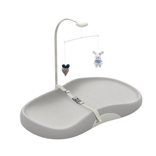 Convenient baby diaper table waterproof urine isolation nursing table newborn changing and bathing baby massage table gift PU material nursing table gray smooth and comfortable