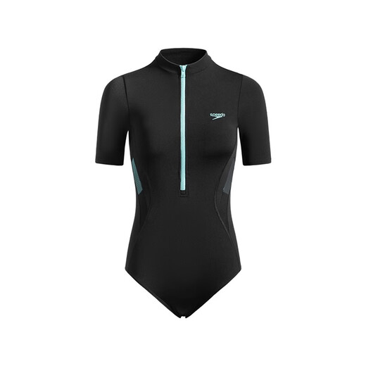 Speedo/Speedo Black Label 6.0 Series Short Sleeve Women's One-piece Swimsuit Sun Protection New Product Black S (34)