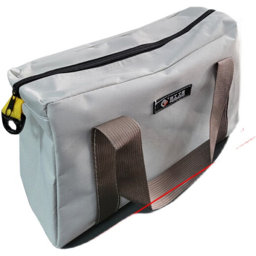 He Jiagong Dongcheng portable tool bag waterproof cloth tool bag electrician portable repair tool bag portable storage beige waterproof handbag (12 inches)