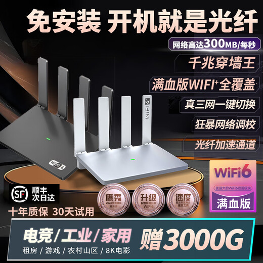 Sui U Xing 2026 portable wifi wireless wifi wireless router broadband cable-free Gigabit router CPE plug-in and ready to use rural rental mountainous area full house coverage twelve core + industrial grade no delay black