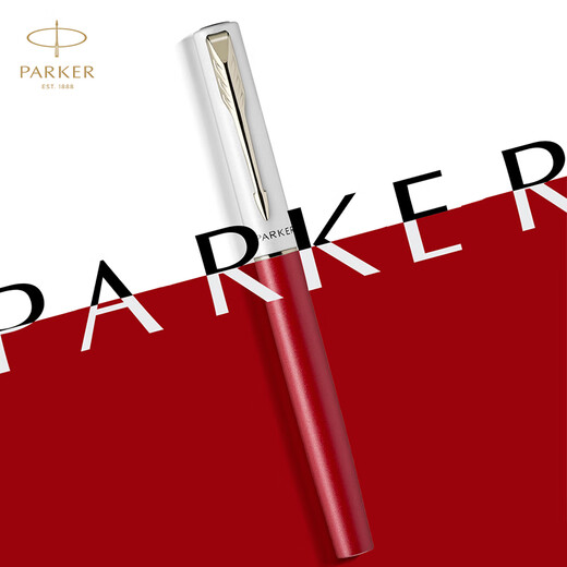 PARKER Signature Pen, juego de caja de regalo de escritura clásica para regalos especiales de oficina de negocios, a través de bolígrafo rojo rítmico XL + caja de regalo de flores Dream Pen