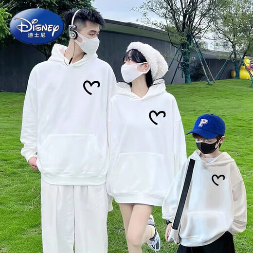 Disney (Disney) 2026 Year of the Horse, the zodiac year, the New Year, red clothes, parent-child clothes for a family of three or four, autumn and winter new style, different red hooded (plus velvet) 100 adults 2XL