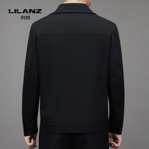 Lilan 2025 осенне-зимняя куртка в новом стиле, простая повседневная модная тенденция, утепленная куртка с лацканами, куртка среднего возраста, черная утолщенная XL