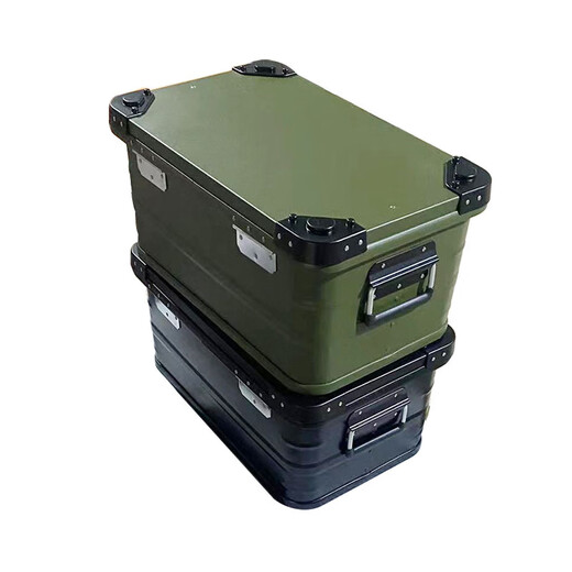 Manufacturer supplies outdoor aluminum box camping aluminum alloy storage box outdoor self-driving tour extra large storage box black 50L
