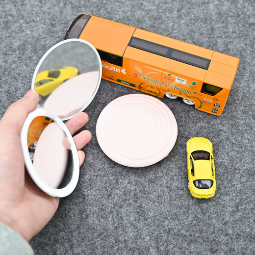 Makeup mirror portable compact mirror with light LED make-up mirror student dormitory handheld luminous folding mirror naked Ouziya portable LED beauty mirror battery model white