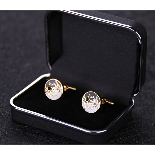 Aoyanlai Chinese style Tai Chi men's cufflinks, shirt cuffs, French button shirt cuffs, men's cuffs, business Chinese elements, Tai Chi style_gold
