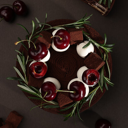 Pai Yue Fang Double Shengqiao Birthday Cake Chocolate Cherry Dessert Party Same Day Delivery to Beijing and Shanghai 710g