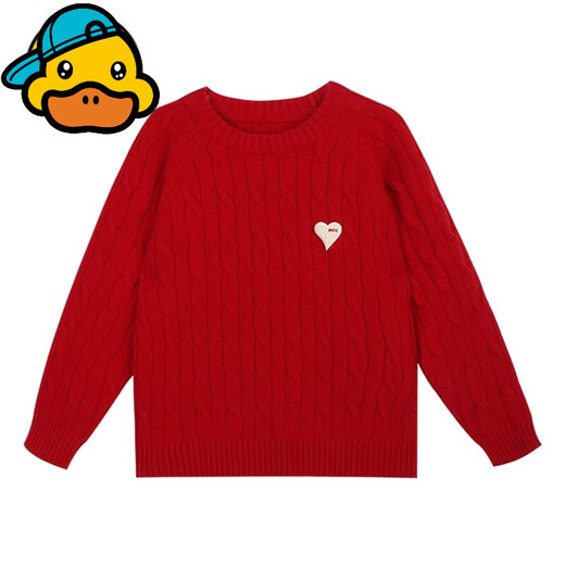 G.duck parent-child outfit family portrait family of three and four autumn and winter red sweater 2026 new mother-child mother-daughter outfit sweater red 42 L size (recommended weight 115-135 Jin Jin equals 0.5 kg)