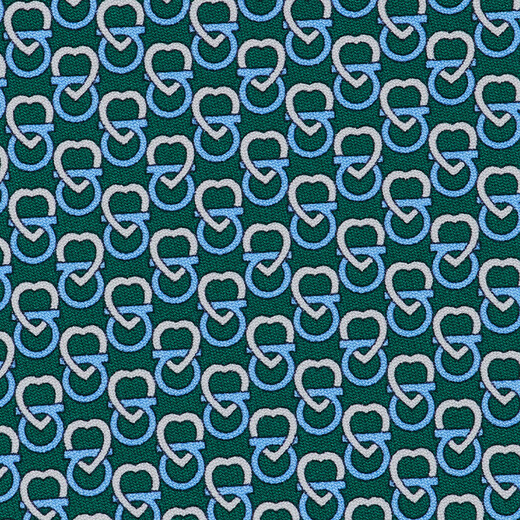 Ferragamo men's green tie 0784712 gift for boyfriend