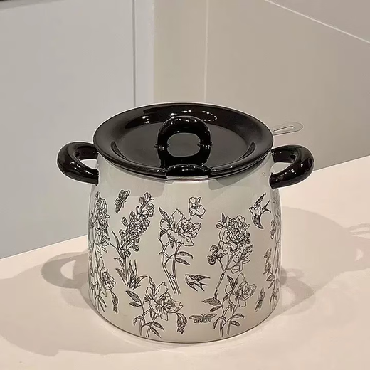 ZISIZ Japanese lard oil jar food grade ceramic seal with lid high temperature resistant Japanese kitchen household oil spicy jar large cream white 1.2L