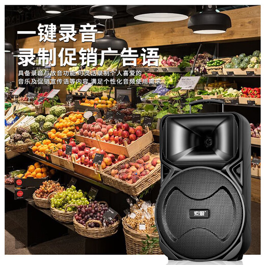Sony Ericsson (soaiy) 12-inch square dance audio high-power portable outdoor heavy bass Bluetooth karaoke special high-volume mobile trolley speaker outdoor performance equipment A89WM large battery model