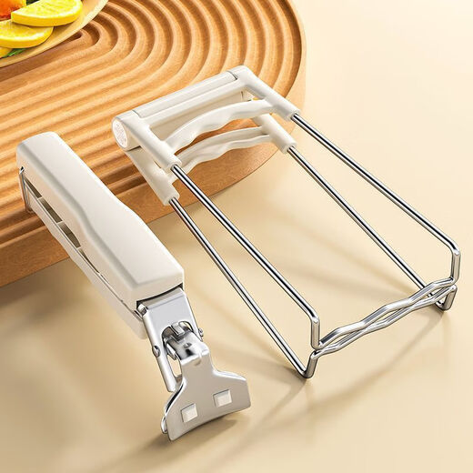Red 99 new stainless steel anti-scalding bowl clamp, plate lifter, plate grabber, kitchen gadget washbasin dish tray, new upgraded version, moisture-proof, waterproof and anti-corrosion, recommended discount set, anti-scalding clip + plate lifter + 1 pair of anti-scalding gloves