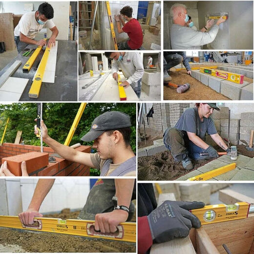 Level high-precision anti-fall aluminum alloy leveling level multifunctional German imported 2-meter floor tiles two blisters 90cm02287