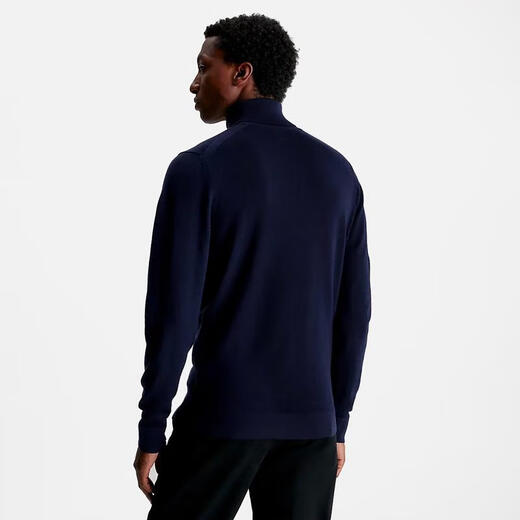 Calvin Klein2025 new CK men's sweater warm and comfortable long-sleeved autumn and winter daily turtleneck simple pullover black one size fits all | XXL