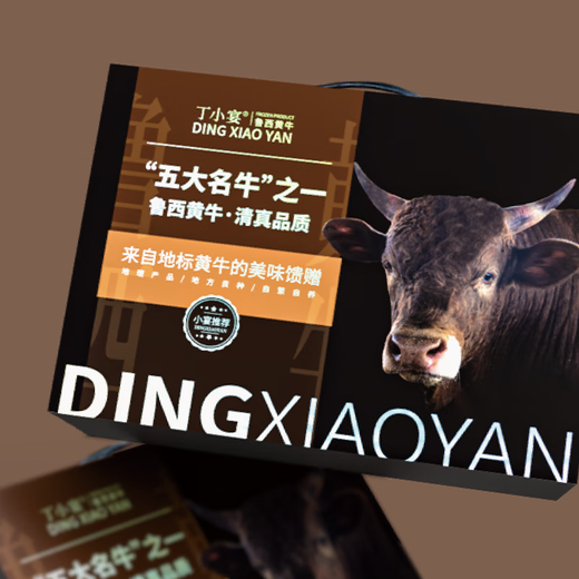 丁小宴鲁西黄牛礼盒黄牛肉 牛肉生鲜礼盒 黄牛礼盒1098型·4200g