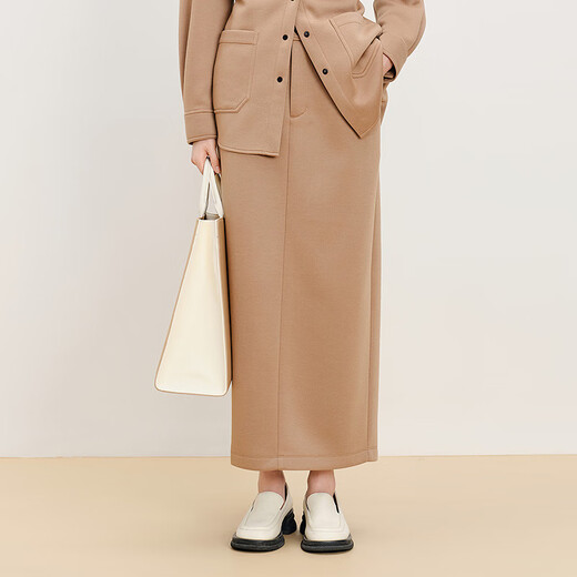 AUM Easy Suit Winter New Women's Clothing Light-Absorbing Heating Air Layer Waist Shirt Jacket Casual Skirt Classic Khaki Skirt L