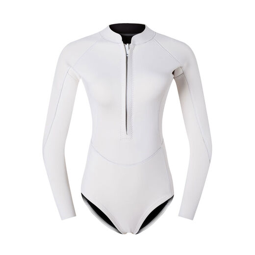 Liqing New Snow Moon Haoyue 2MM Diving Suit One-piece Snorkeling Warm Wet Suit Quick-drying Surf Suit Jellyfish Sun Protection Swimsuit Xueyue Haoyue Luminous White XS XS2MM