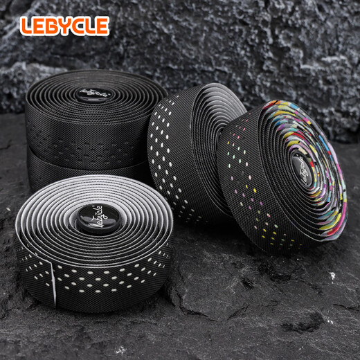 LEBYCLE LebyCLE road handlebar with bicycle handlebar straps, slippery, breathable, reflective, color-changing, durable equipment, breathable fish pattern - black and red