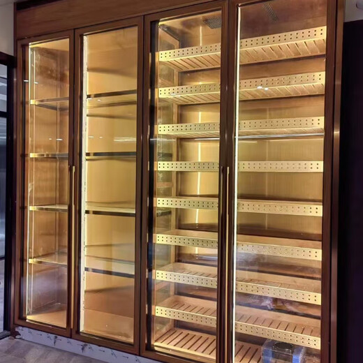 Customized cigar cabinet by the shopkeeper, cedar wood cigar tea refrigerated cigar room, constant temperature and humidity stainless steel red wine cabinet, custom cigar cabinet, single door