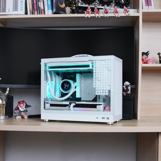 AMD R5 9600X/RX9070XT/RTX5060TI/5070 Huajiao mini pure white mini host ITX assembly computer desktop computer host desktop AIPC computer configuration six丨R5 9600X/RTX 5060TI