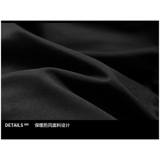 JEEP SPIRIT Jeep cotton coat men's autumn and winter mid-length warm jacket loose coat black 2XL